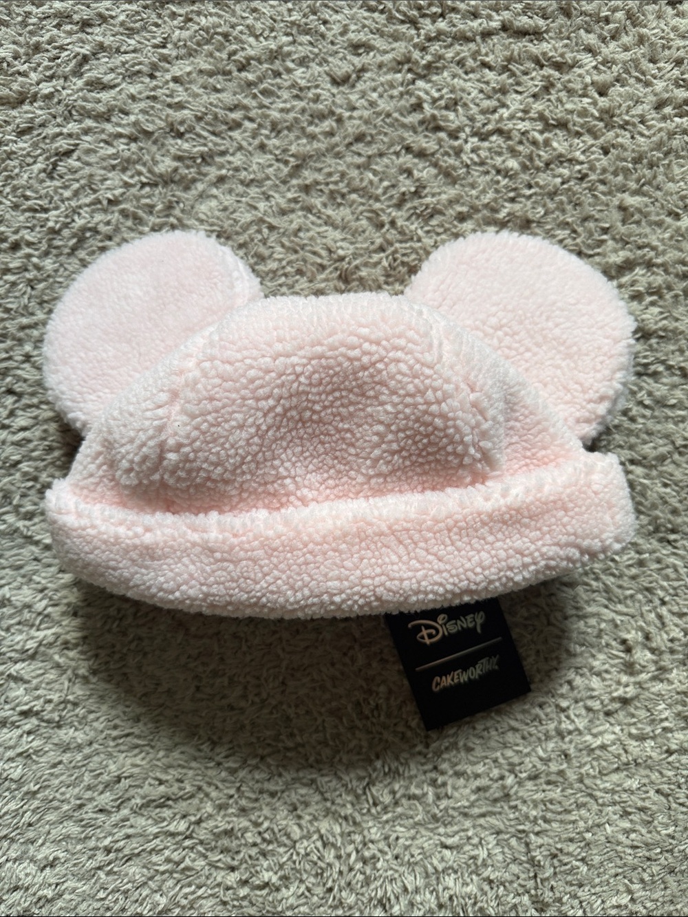 Cakeworthy Disney Plush Ear Beanie Hat in Light Pink